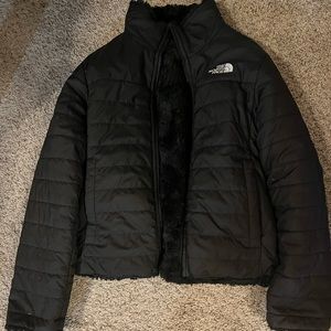 Little girls, reversible north face coat